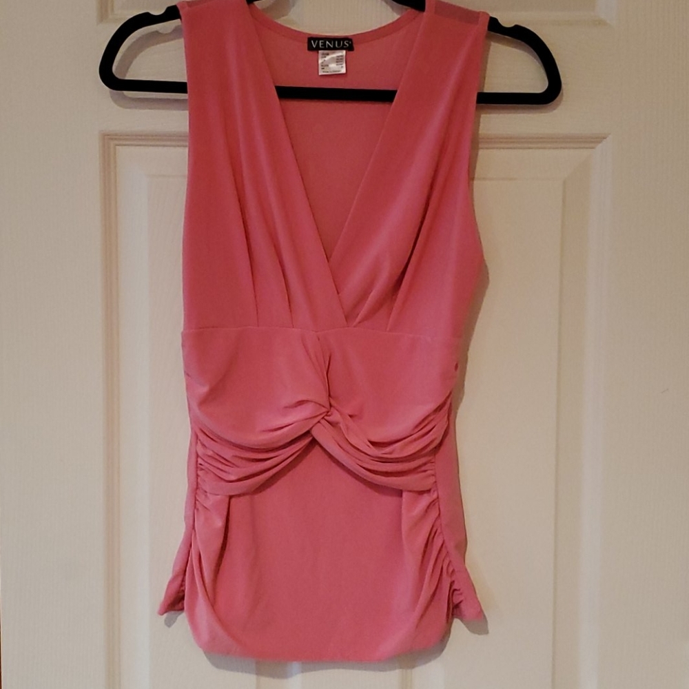 Pink Knot Detail Sleeveless Top